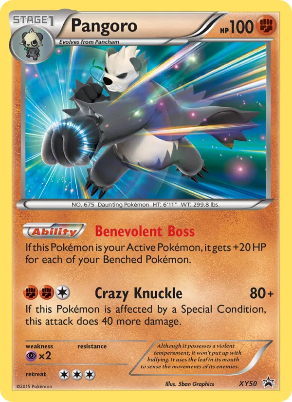 Pangoro XY Black Star Promos XY50/211