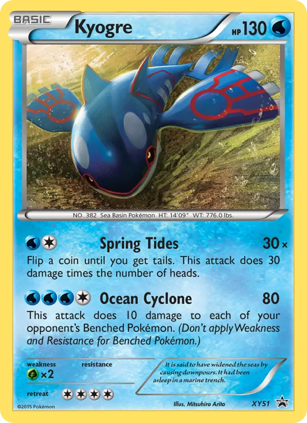 Kyogre XY Cartas de promoción XY51/211