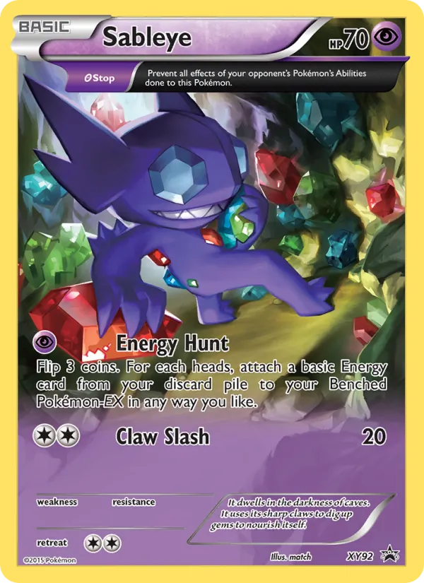Sableye XY Black Star Promos XY92/211